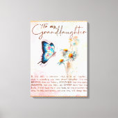 Persoonlijke brief aan mijn kleindochter canvas afdruk (Voorkant)