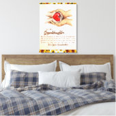 Persoonlijke brief aan mijn kleindochter, canvas afdruk (Insitu (Slaapkamer))