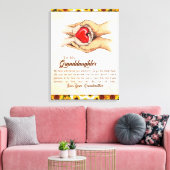 Persoonlijke brief aan mijn kleindochter, canvas afdruk (Insitu (Woonkamer))