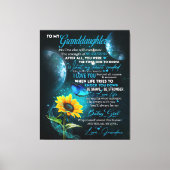 Persoonlijke brief aan mijn kleindochter canvas afdruk (Voorkant)