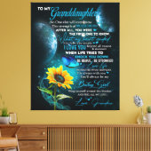 Persoonlijke brief aan mijn kleindochter canvas afdruk (Insitu (Woonkamer))