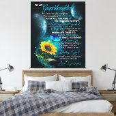 Persoonlijke brief aan mijn kleindochter canvas afdruk (Insitu (Slaapkamer))