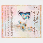 Persoonlijke brief aan mijn kleindochter fleece deken (Voorkant (Horizontaal))