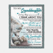 Persoonlijke brief aan mijn kleindochter fleece deken (Voorkant)