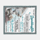 Persoonlijke brief aan mijn kleindochter fleece deken (Voorkant (Horizontaal))