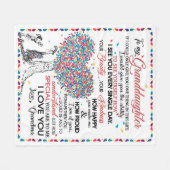 Persoonlijke brief aan mijn kleindochter fleece deken (Voorkant (Horizontaal))