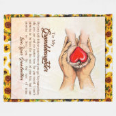 Persoonlijke brief aan mijn kleindochter, fleece deken (Voorkant (Horizontaal))