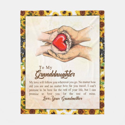 Persoonlijke brief aan mijn kleindochter fleece deken (Voorkant)