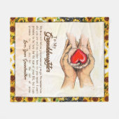 Persoonlijke brief aan mijn kleindochter fleece deken (Voorkant (Horizontaal))