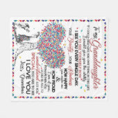 Persoonlijke brief aan mijn kleindochter fleece deken (Voorkant (Horizontaal))