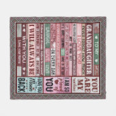 Persoonlijke brief aan mijn kleindochter fleece deken (Voorkant (Horizontaal))