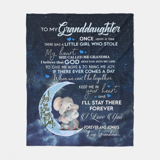 Persoonlijke brief aan mijn kleindochter fleece deken (Voorkant)