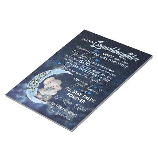 Persoonlijke brief aan mijn kleindochter notitieblok (Schuin)