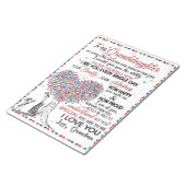 Persoonlijke brief aan mijn kleindochter notitieblok (Schuin)