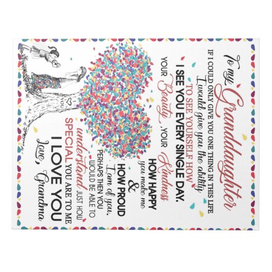 Persoonlijke brief aan mijn kleindochter notitieblok (Voorkant)