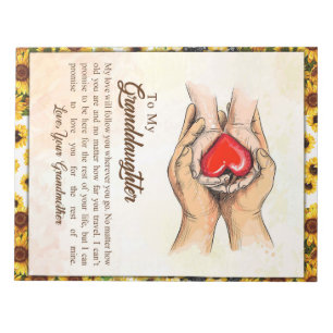 Persoonlijke brief aan mijn kleindochter notitieblok