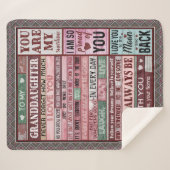 Persoonlijke brief aan mijn kleindochter sherpa deken (Voorkant (horizontaal))