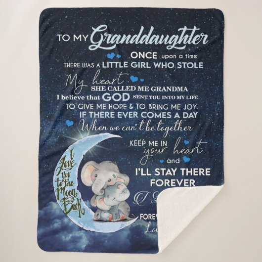 Persoonlijke brief aan mijn kleindochter, sherpa deken (Voorkant)