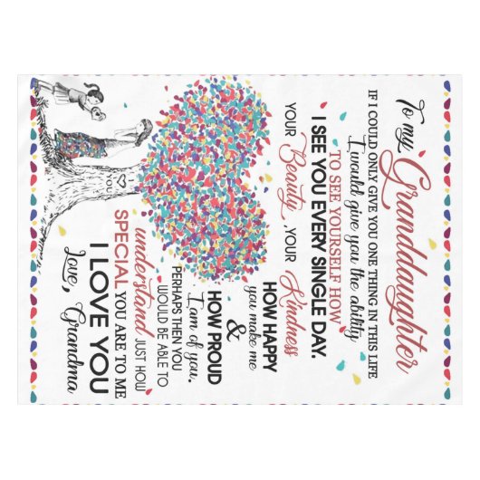 Persoonlijke brief aan mijn kleindochter tafelkleed (Voorkant (Horizontaal))