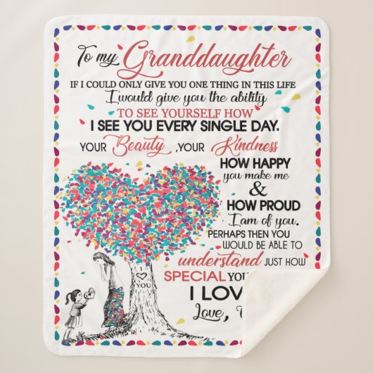 Persoonlijke brief aan mijn kleindochter van Gran Sherpa Deken (Voorkant)