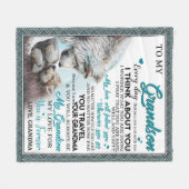 Persoonlijke brief aan mijn kleinzoon fleece deken (Voorkant (Horizontaal))