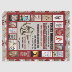 Persoonlijke brief aan mijn kleinzoon, Love Grandm Tissuepapier