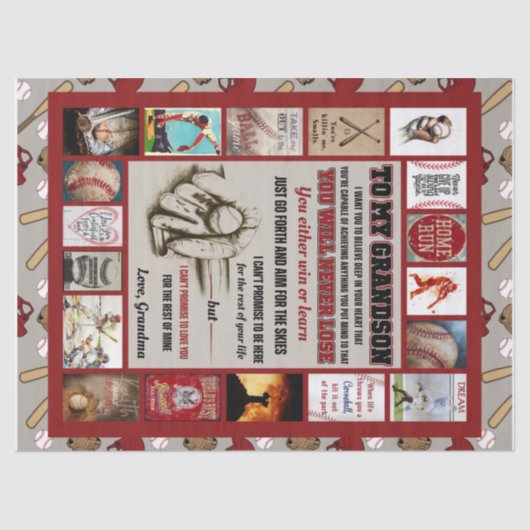 Persoonlijke brief aan mijn kleinzoon, Love Grandm Tissuepapier (Voorkant)