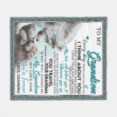 Persoonlijke brief aan mijn kleinzoon, Love Grands Fleece Deken (Voorkant (Horizontaal))