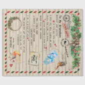 Persoonlijke brief aan mijn kleinzoon van opa, cadeaupapier (Vlak)