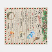 Persoonlijke brief aan mijn kleinzoon van opa fleece deken (Voorkant (Horizontaal))