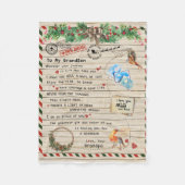 Persoonlijke brief aan mijn kleinzoon van opa fleece deken (Voorkant)