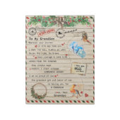 Persoonlijke brief aan mijn kleinzoon van opa notitieblok (Linkerzijde)