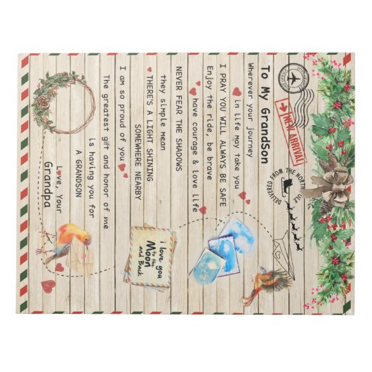 Persoonlijke brief aan mijn kleinzoon van opa notitieblok (Voorkant)