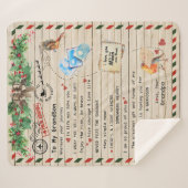 Persoonlijke brief aan mijn kleinzoon van opa, sherpa deken (Voorkant (horizontaal))