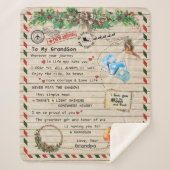 Persoonlijke brief aan mijn kleinzoon van opa, sherpa deken (Voorkant)