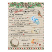 Persoonlijke brief aan mijn kleinzoon van opa tafelkleed (Voorkant)