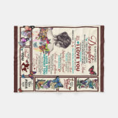 Persoonlijke brief aan mijn liefhebbende dochter fleece deken (Voorkant (Horizontaal))