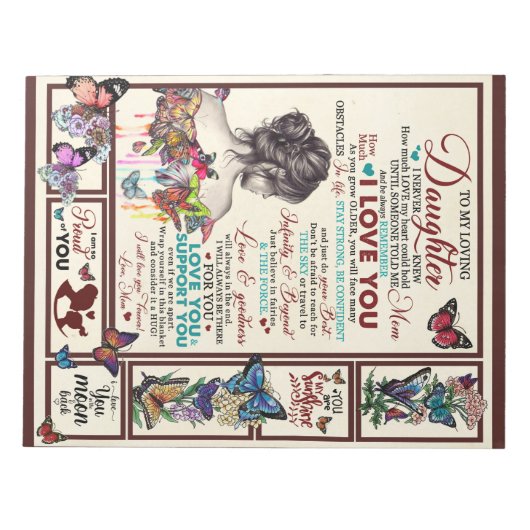 Persoonlijke brief aan mijn liefhebbende dochter notitieblok (Voorkant)