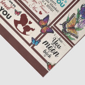 Persoonlijke brief aan mijn liefhebbende dochter tissuepapier (Detail)