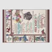 Persoonlijke brief aan mijn liefhebbende dochter tissuepapier (Voorkant)