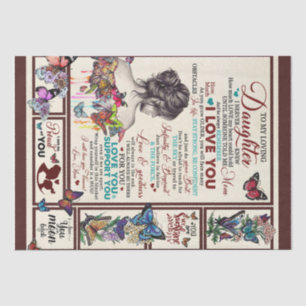 Persoonlijke brief aan mijn liefhebbende dochter tissuepapier