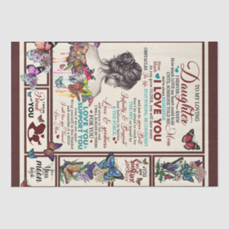 Persoonlijke brief aan mijn liefhebbende dochter tissuepapier