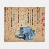 Persoonlijke brief aan mijn man fleece deken (Voorkant (Horizontaal))