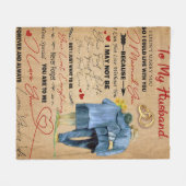 Persoonlijke brief aan mijn man fleece deken (Voorkant (Horizontaal))