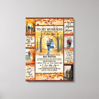 Persoonlijke brief aan mijn man, Love Husband Canvas Afdruk
