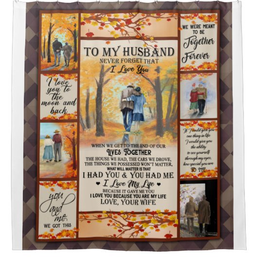 Persoonlijke brief aan mijn man, Love Husband Douchegordijn (Voorkant)