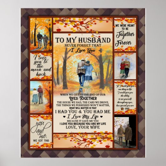 Persoonlijke brief aan mijn man Valentine Days Poster (Voorkant)