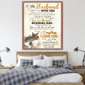 Persoonlijke brief aan mijn man van vrouw canvas afdruk (Insitu (Slaapkamer))