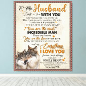 Persoonlijke brief aan mijn man van vrouw canvas afdruk (Insitu (Houten vloer))