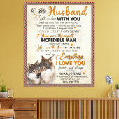 Persoonlijke brief aan mijn man van vrouw canvas afdruk (Insitu (Woonkamer))